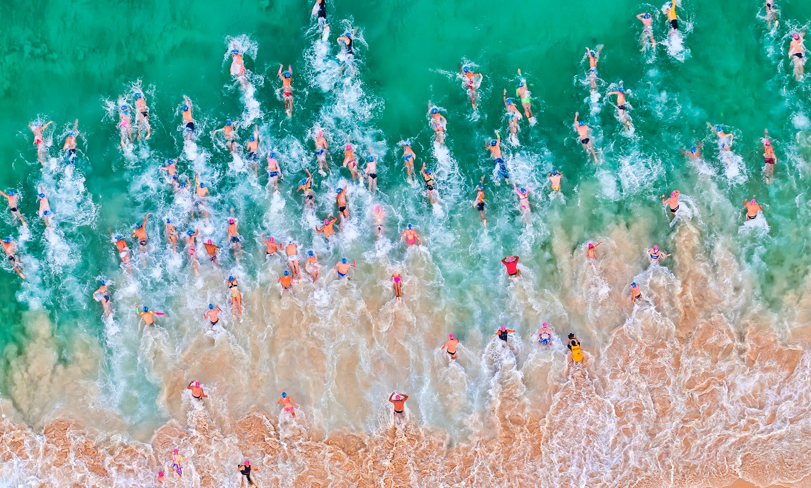 They're Off, Rottnest Swim, Rottnest Channel Swim, Aerial Photography WA, Peta North Photographer